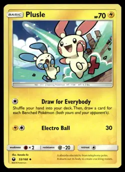 Plusle SM - Celestial Storm 53/168 MP Pokemon TCG | Buy 10 Get 10 Free - Image 1
