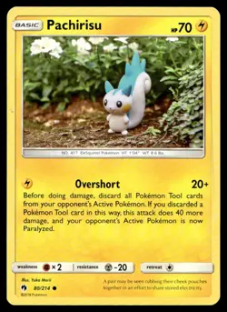 Pachirisu SM - Lost Thunder 80/214 MP Pokemon TCG | Buy 10 Get 10 Free - Image 1