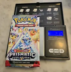 God PackU 21.0g Pokemon TCG Prismatic Evolutions Booster Pack! Non Heavy - Image 1