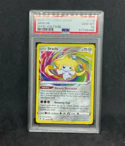 Pokemon SWSH Vivid Voltage Jirachi 119/185 Amazing Rare Holo Foil PSA 10 - Image 1