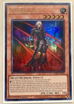 Yugioh! 1x K9-OO Lupis JUSH-EN034 Ultra Rare 1st Ed NM - Image 1