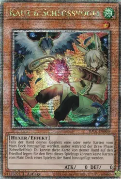 yugioh Kauz & Schlossvogel RA02-DE006 Quarter Century Secret DEUTSCH - Image 1