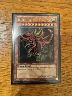 Yugioh - Slifer The Sky Dragon YGLD-ENG01 NM Limited Ultra Rare - Image 1