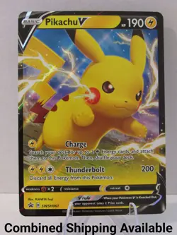 Pikachu V - SWSH061 SWSH: Sword & Shield Promo Cards NM Holo English 13633 - Image 1