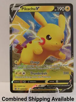 Pikachu V - SWSH061 SWSH: Sword & Shield Promo Cards NM Holo English 17003 - Image 1