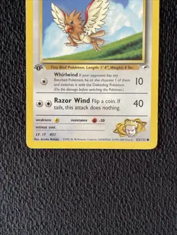 Lt. Surge’s Spearow 83/132 1st Edition Gym Heroes Pokemon Card LP - Image 2