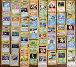 LOT *1999 Pokemon TCG Shadowless Base Set* *63 CARDS* *Played Condition* - Image 1