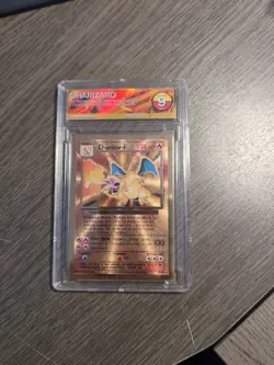 2021 Pokemon Celebration Collection Charizard 4 Metal Gold Card 9 Mint - Image 1