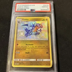 Gabite SV39/SV94 S&M Hidden Fates Holo Shiny Pokemon TCG Card PSA 10 - Image 1