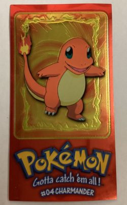 1999 Pokemon Topps Charmander #4 Of 5 Jumbo Foil Card (BIN) Graded Power - Image 1