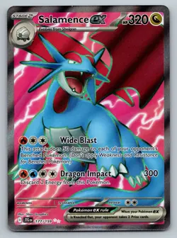 Pokemon TCG Salamence EX Full Art Holo Ultra Rare Card 177/159 Journey Together - Image 1