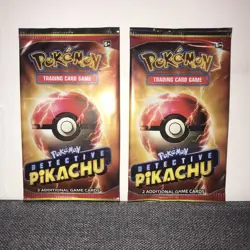 Lot Of 2 Detective Pikachu Movie Promo Exclusive Booster Packs Pokemon Cards NEW - Image 1