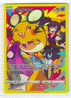 Pokemon Dedenne TG07/TG30 Trainer Gallery Basic Card Brilliant Stars TCG - Image 1