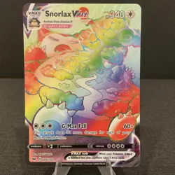 Snorlax VMAX 206/202 Secret Rare Rainbow Holo SWSH Base Set Pokemon TCG Card - Image 1