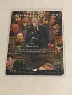 MTG Spider-Man- Clever Impersonator (Borderless) Mythic #008 NP - Image 1