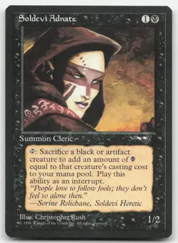 MTG Alliances #26 Soldevi Adnate (Woman) LP - Image 1