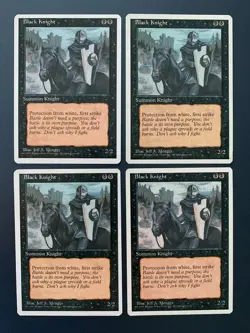 MtG | 4x Black Knight | Fourth Edition | Magic the Gathering | *Kult - Image 1
