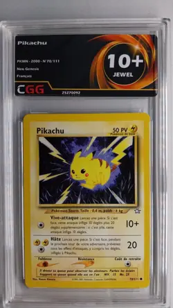 Carte pokemon Pikachu (NG 70) Neo Genesis - CGG 10+ FRANCAIS 25270092 - Image 1