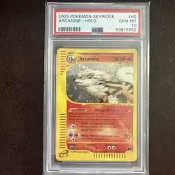 2003 POKEMON SKYRIDGE #H2 ARCANINE-HOLO PSA 10 - Image 1