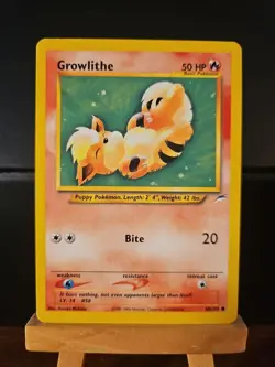 Pokemon TCG Neo Destiny 68/105 - GROWLITHE, Unlimited Common - Image 1