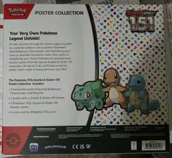 Pokemon Scarlet & Violet 151 Poster Collection SEALED Charmander Squirtle Bulba - Image 2
