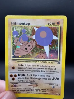 Pokemon TCG Hitmontop Neo Discovery 3/75 Holo Rare - HP/Damaged - Image 4