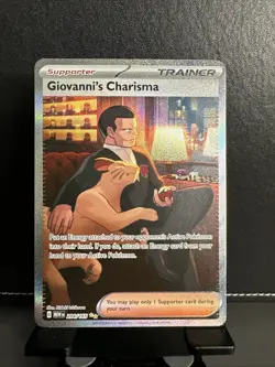 Giovanni's Charisma 204/165 Special Art Rare SAR 151 Pokemon - Image 1