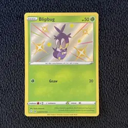Shiny Blipbug SV007/SV122 Ultra Rare Shining Fates Pokemon TCG - Image 1
