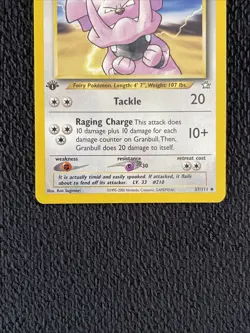 Pokemon TCG Granbull Neo Genesis 37/111 Regular 1st Edition Uncommon LP+ - Image 3