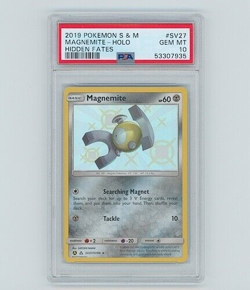 2019 Pokemon Sun & Moon Hidden Fates Magnemite Holo #SV27 PSA 10 - Image 1