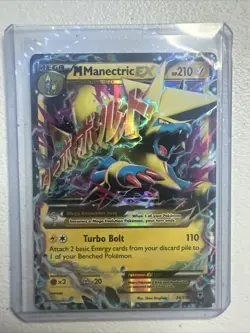 Pokemon TCG M Manectric EX 24/119 XY Phantom Forces Ultra Rare Full Art LP - Image 1