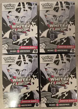 Pokemon (LOT OF 4) 4 White Flare Booster Bundle Sealed New - Image 1
