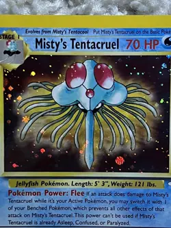 Misty’s Tentacruel Pokemon 2000 WOTC Gym Heroes 10/132 Holo Bleed NM - Image 2