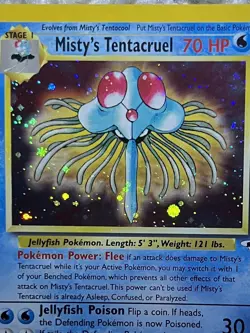 Misty’s Tentacruel Pokemon 2000 WOTC Gym Heroes 10/132 Holo Bleed NM - Image 3