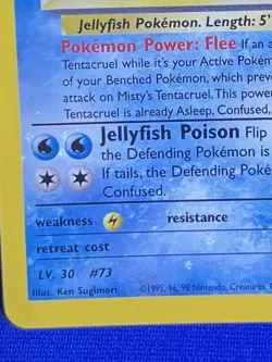 Misty’s Tentacruel Pokemon 2000 WOTC Gym Heroes 10/132 Holo Bleed NM - Image 4