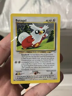 Delibird Pokemon 2000 WOTC Neo Revelation German Botogel Holo Bleed Swirl LP - Image 5