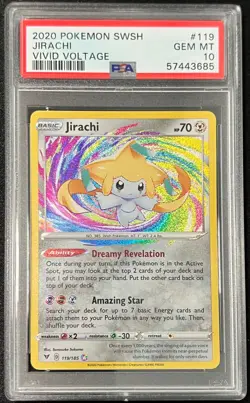 (1) Pokemon SWSH Vivid Voltage Jirachi Amazing Rare 119/185 GEM Mint PSA 10 - Image 1