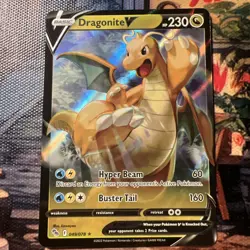 Pokemon TCG Dragonite V 049/078 Full Art Ultra Rare Pokemon Go LP - Image 1