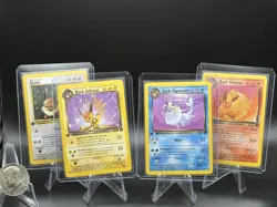 Pokemon TCG 2000 Team Rocket Set 1st Edition Eevee Dark Jolteon Flareon Vaporeon - Image 3