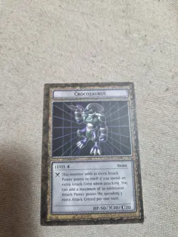 Yu-Gi-Oh Dungeon Dice Monsters Card Crocozaurus English Rare 1996 - Image 1