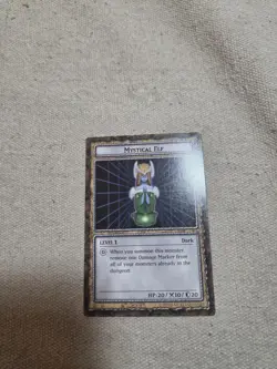 Yu-Gi-Oh Dungeon Dice Monsters Card English Rare Mystical Elf 1996 - Image 1