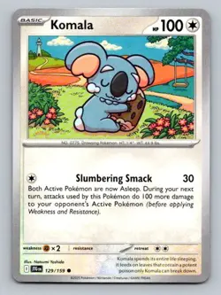 2025 Pokemon Card SV09: Journey Together Komala 129/159 - Image 1