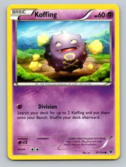 2016 Pokemon Card XY Fates Collide Koffing 27/124 - Image 1