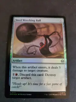 NM Foil Steel Wrecking Ball, MTG, Marvel's Spider-Man, Magic the Gathering, 177 - Image 1