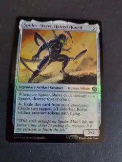 NM Foil Spider-Slayer, Hatred Honed, MTG, Marvel's Spider-Man, Magic, 175 - Image 1