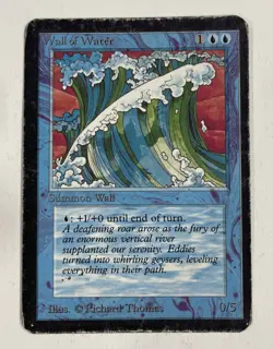 Wall Of Water Alpha HP Heavy Play MTG Magic The Gathering - Image 1