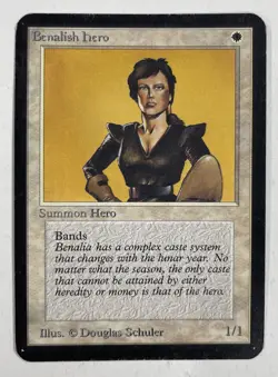 Benalish Hero Alpha MP Moderate Play MTG Magic The Gathering B - Image 1