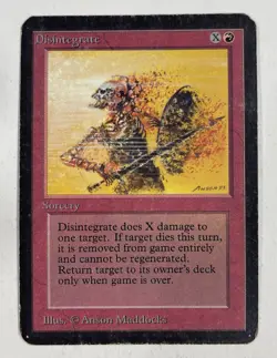 Disintegrate Alpha HP Heavy Play MTG Magic The Gathering - Image 1