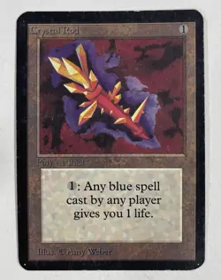 Crystal Rod Alpha MP Moderate Play MTG Magic The Gathering - Image 1