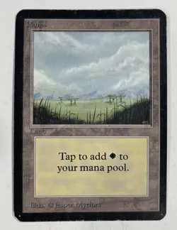 Plains (Trees) Alpha HP Heavy Play MTG Magic The Gathering A - Image 1